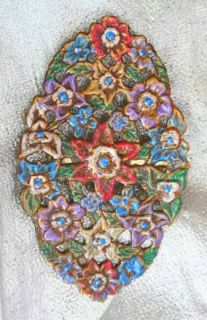  enamel flower brooch vintage 2000s elegant art nouveau style enamel