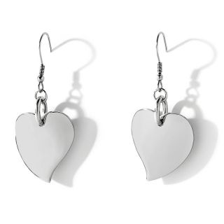 Jewelry Earrings Drop Stately Steel High Polished Heart Drop