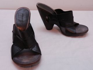 510 Womens 38 5 8 Elisanero Black High Heel Sandals Made in Italy