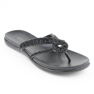 Kenneth Cole Reaction Glam Life Thong Sandal Black New