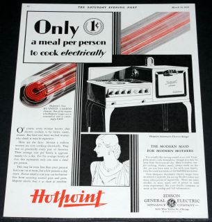  Print Ad Hotpoint Automatic Electric Range Calrod Elements