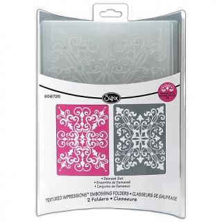 Sizzix Textured Impressions Embossing Folder 2 pack   Damask Set at
