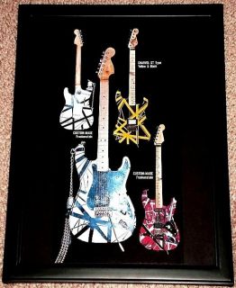 Eddie Van Halen Frankenstrat Guitars Framed Portrait Tribute Charvel