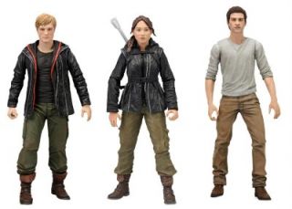 NECA The Hunger Games Katniss Peeta Gale Action Figure Set New
