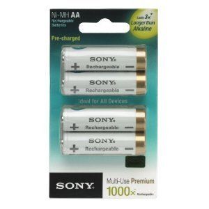 Sony Ni MH Cycle Energy AA Rechargeable Batteries 2000 mAh Battery