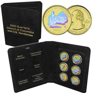 2009 Random Mint 24K Gold Plated Hologrammed Quarters at
