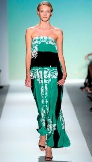 2012 Auth New US$625 Tibi Cameo Printed Strapless Silk Jumpsuit Wide