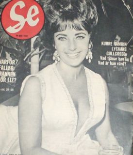 Elizabeth Taylor RARE Swedish Magazine SE April 1962