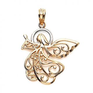 Michael Anthony Jewelry® 14K Gold Filigree Angel Pendant