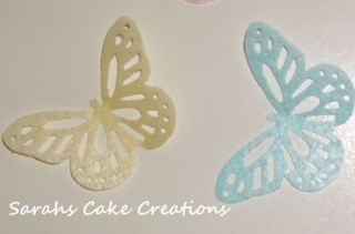 Edible Rice Paper Butterflies x 12 Many Colours Cakes