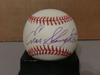 Enos Slaughter Autographed Signed National League Baseball