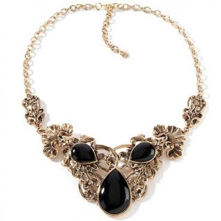 Studio Barse Black Onyx Bronze 18 Collar Necklace
