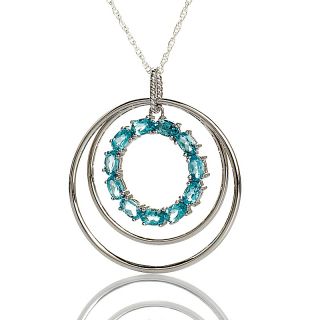  Jewelry Pendants Gemstone 2.42ct Apatite Circle Pendant with 18 Chain