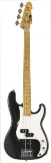 ESP Distressed Series Vintage 204 Bass Guitar Maple Fretboard Black