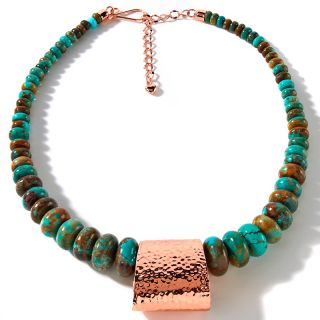 Jay King Turquoise Copper 18 Drop Necklace