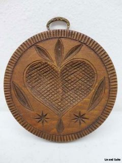  Dated & Signed 1973 SPRINGERLE WOODEN COOKIE MOLD STAMP Ephrata PA