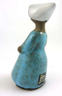 Vintage Jie Gantofta Sweden Elis Bourelius Lady Figurine Blue Great