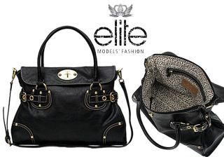Elite Models Fashion Paris Collection Elisa Bag Black Tote Shoulder