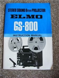 Elmo Super 8 GS 800 M Stereo Sound 8mm Projector in Box