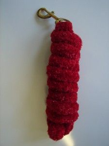 New Pretty Red Soft Fuzzy Lead Rope Horse Tack Halter