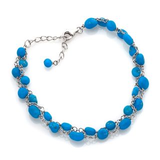 Sleeping Beauty Turquoise Sterling Silver 7 Bracelet