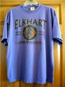 Pre Owned Elkhart A Place For All Seasons T Shirt, Size Large