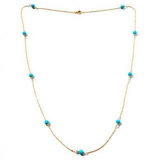  by Matthew Foutz Heritage Gems Turquoise Bead Rolo Link 36 Necklace