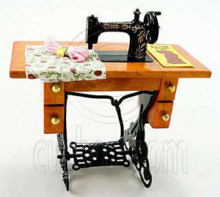 Vintage Black Sewing Machine Table 1 12 Dolls House Dollhouse