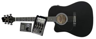 Stagg SW203CETU LH BK Electro Acoustic Guitar Lefty Blk