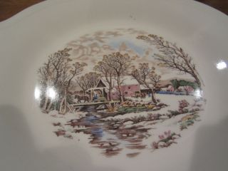 CHRISTMAS SERVING PLATTER BY EDWARD M. KNOWLES CHINA COMPANY MADE IN
