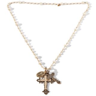 Colleen Lopez 32 1/2 Necklace with Cross Enhancer Drop Pendant