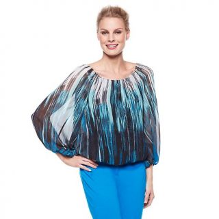 Fashion Tops Blouses Vince Camuto Striped Chiffon Peasant Blouse