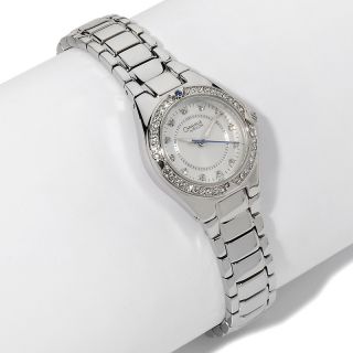 Caravelle Bulova Ladies Crystal Bezel Bracelet Watch