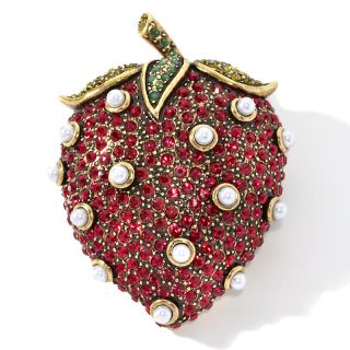 Heidi Daus Crystal Accented Strawberry Design Pin