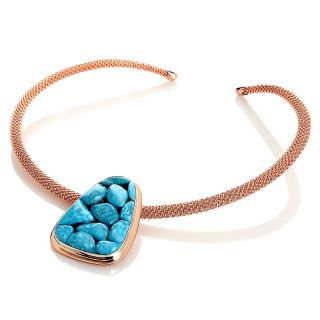 Jewelry Necklaces Bib/Collar Jays Turquoise Pendant and Copper