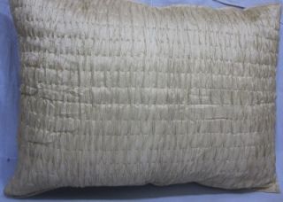 EILEEN FISHER NIP $58 Crushed Silk Pillow Cover Sham OAT STANDARD