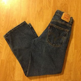 Boys Levis 569 Loose Straight Jeans Distressed 12 26