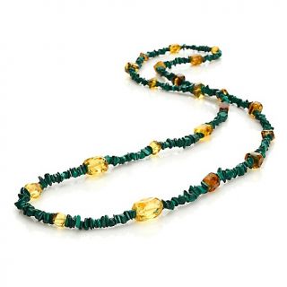  by Jay King Jay King Green Malachite and Copal Beaded 42 Necklace