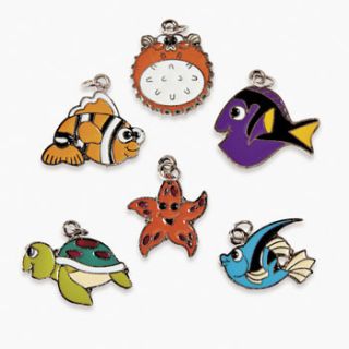 18 Enamel Sea Life Charms Fish Starfish Turtle Ocean Jewelry Craft