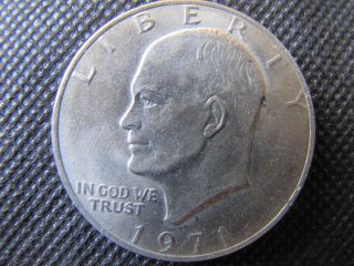 Eisenhower Liberty E Pluribus Unum One Dollar Coin 1971 Circulated