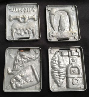 1966 THINGMAKER mold plates TONGUE LIPS Fangs Fright Factory Nails