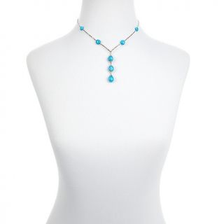 Heritage Gems Sleeping Beauty Turquoise Sterling Silver Lariat Bead 16