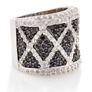  black and white pave crystal silvertone ring rating 4 $ 17 47 s h
