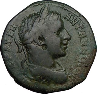 Elagabalus 218AD Nicopolis Tyche Luck Ancient Roman Coin