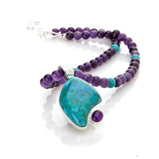 Jewelry Necklaces Drop Jay King Kingman Turquoise and Amethyst