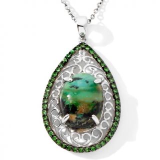 Heritage Gems by Matthew Foutz Plume and Tsavorite Sterling Silver