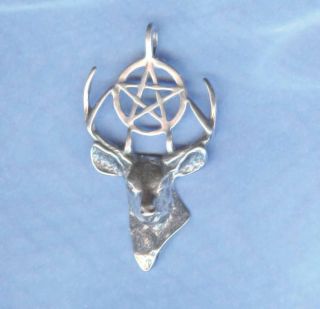 Horned God 925 Pentacle Pentagram Wiccan Jewelry