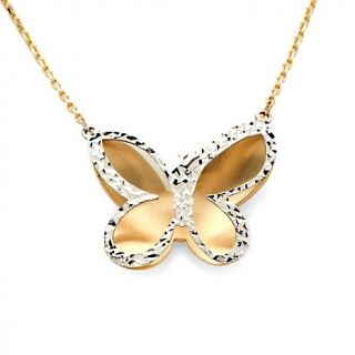 Michael Anthony Jewelry 10K Two Tone Butterfly 17 Necklace