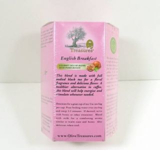 English Breakfast Tea with Pomegranate 20 Bags Mount of Olives