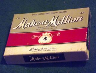 Make a Million Parker Brothers Classic Card Game 1934 Edition Not The